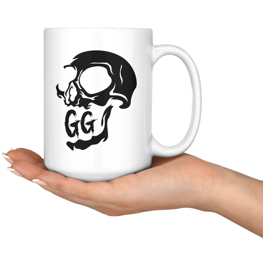GRUMPY GUY CREEPY SKULL MUG