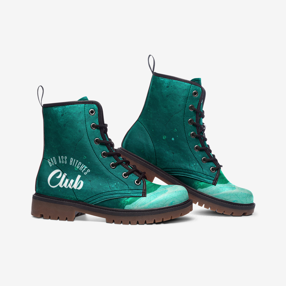 BAD ASS BITCHES CLUB Casual Leather Lightweight Boots
