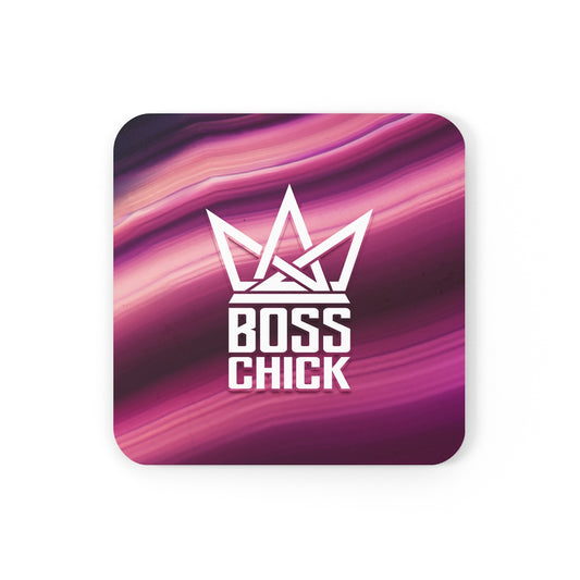 BOSS CHICK Corkwood Coaster Set