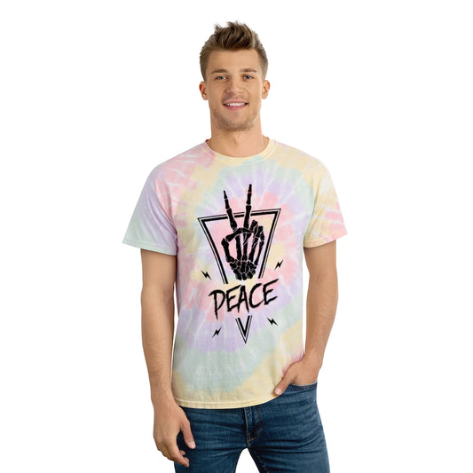 PEACE OUT Tie-Dye Tee / Spiral