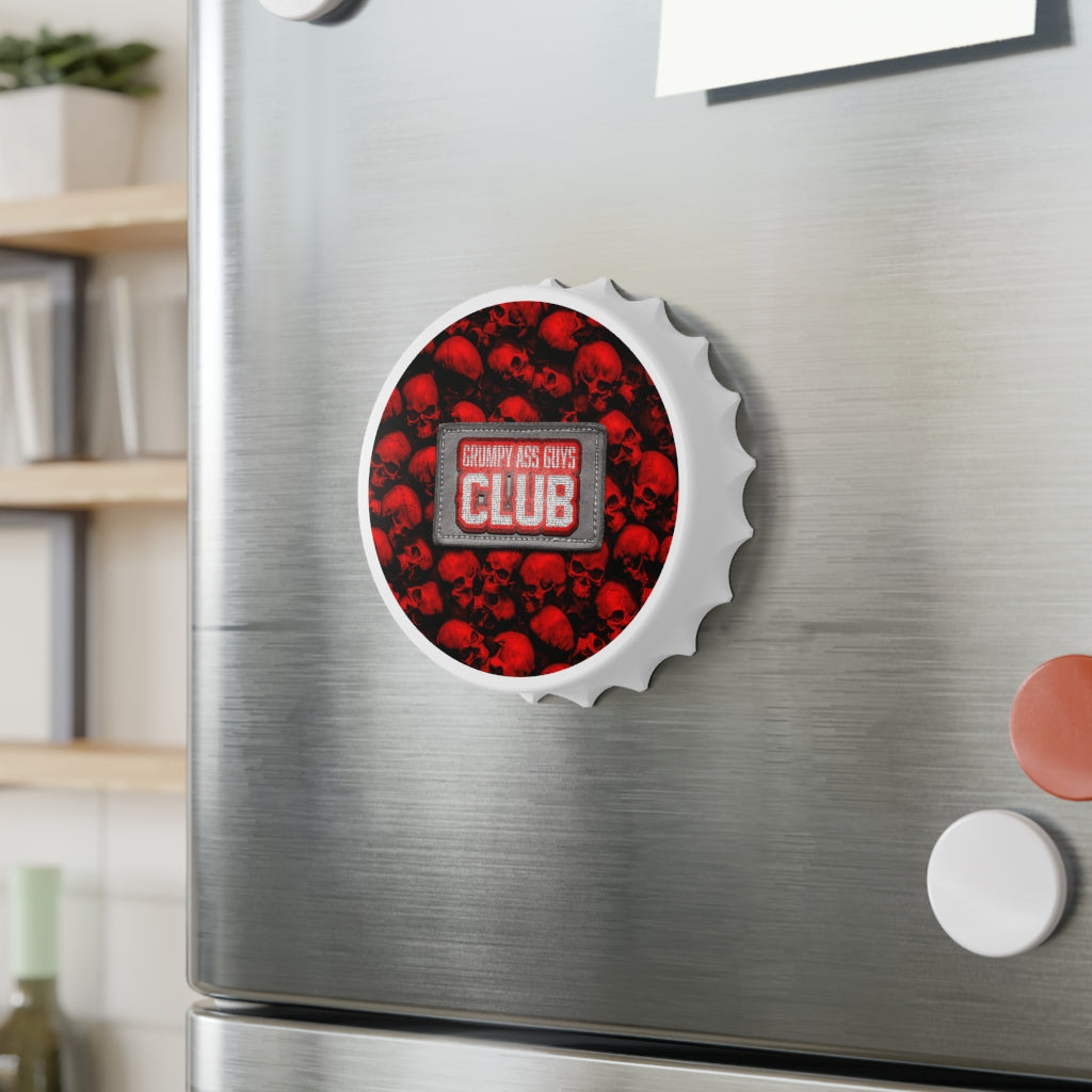 GRUMPY ASS GUYS CLUB RED SKULL Bottle Opener