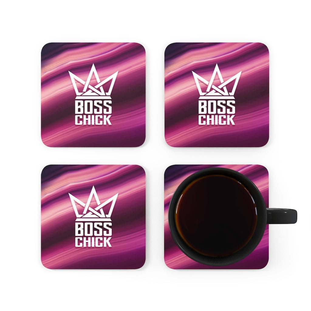 BOSS CHICK Corkwood Coaster Set