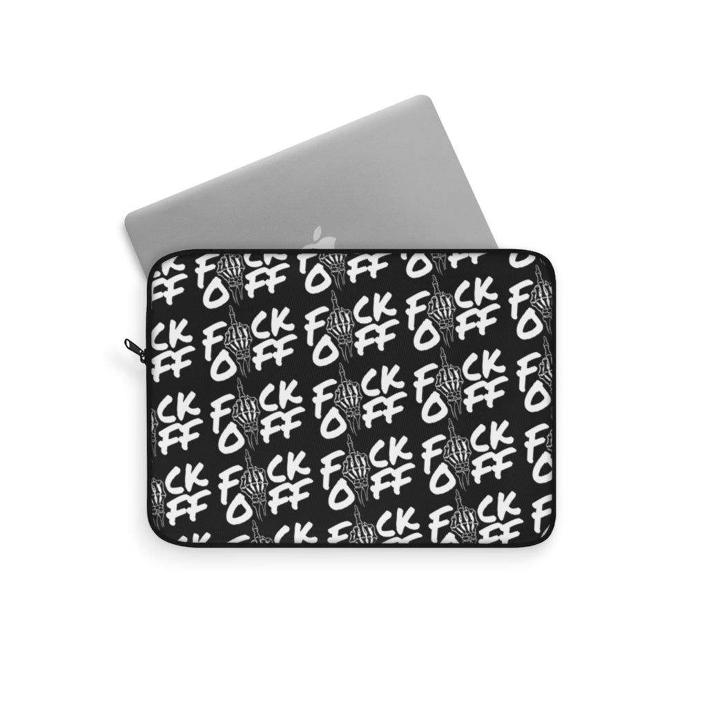F*CK OFF BLACK Laptop Sleeve