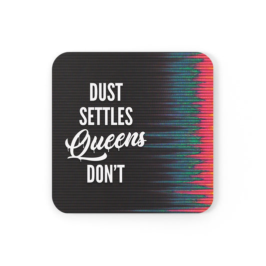 QUEENS DON'T SETTLE Corkwood Coaster Set