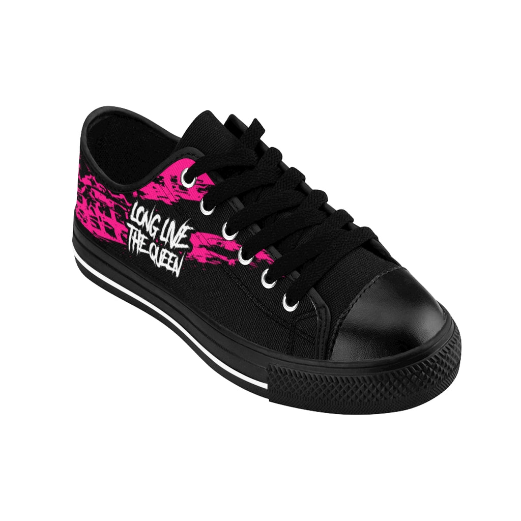 LONG LIVE THE QUEEN BLACK SOLE Women's Low Tops