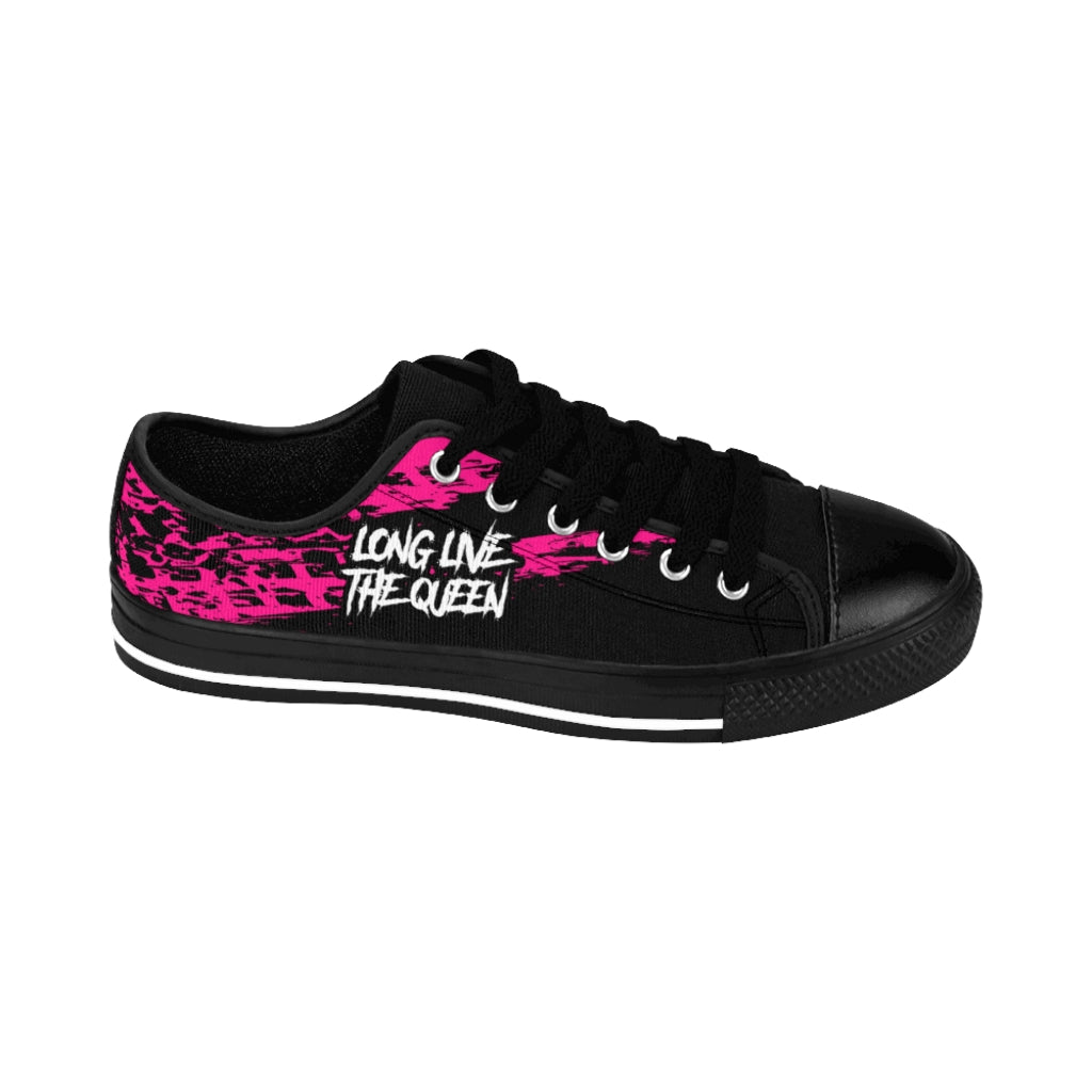 LONG LIVE THE QUEEN BLACK SOLE Women's Low Tops