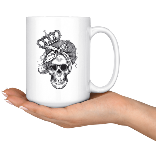 LONG LIVE THE QUEEN SKULL MUG