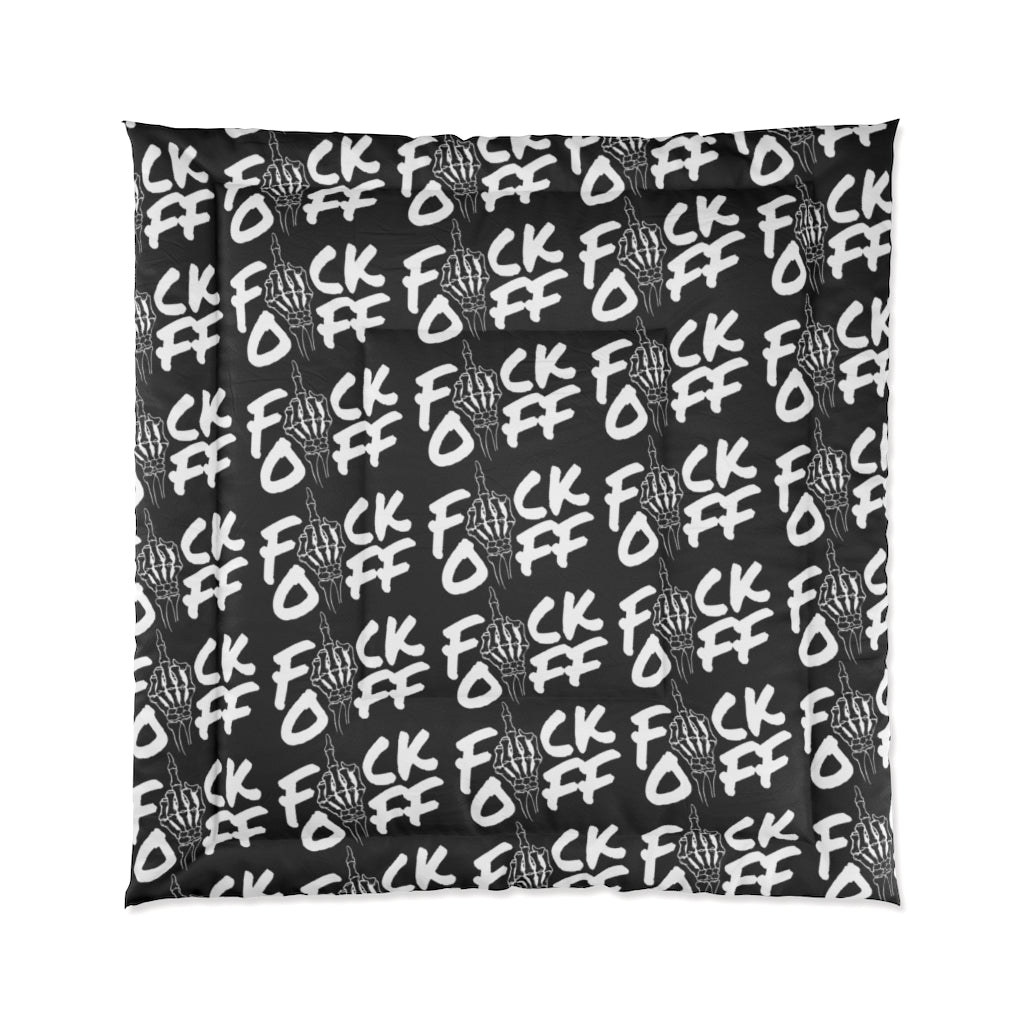 F*CK OFF BLACK Comforter