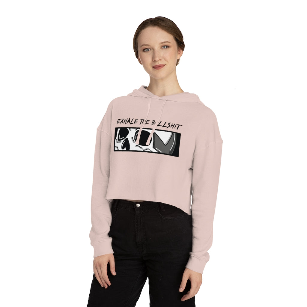 EXHALE THE BULLSHIT Cropped Hooded Sweatshirt