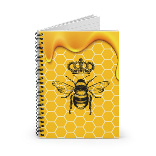 QB CLASSY QUEEN BEE HONEY Spiral Notebook - Ruled Line