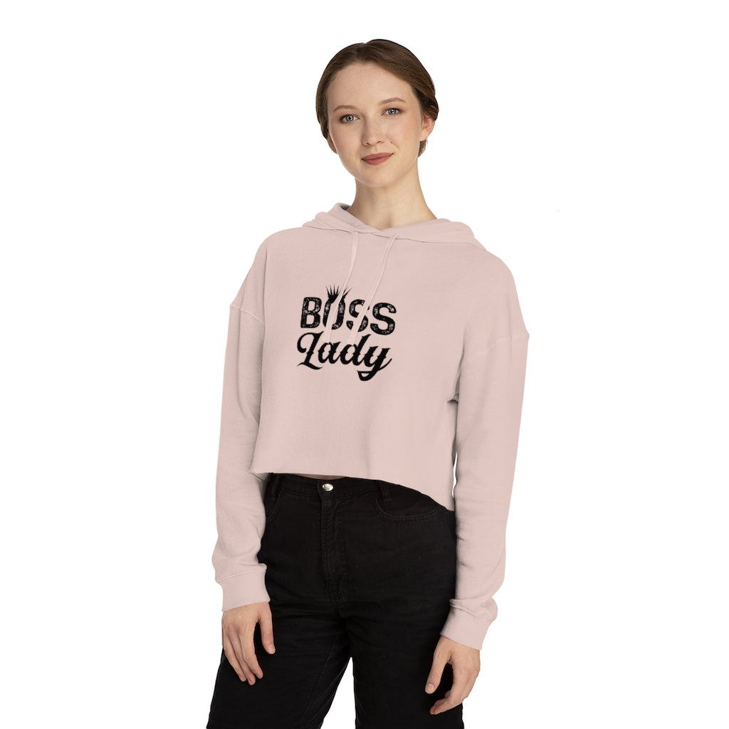 BOSS LADY Cropped Hooded Sweatshirt