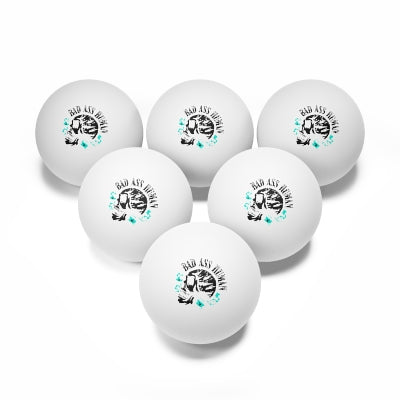 BAD ASS HUMAN Ping Pong Balls, 6 pcs