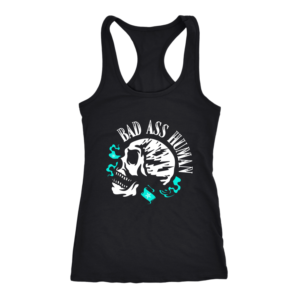 BAD ASS HUMAN MOHAWK RACERBACK TANK