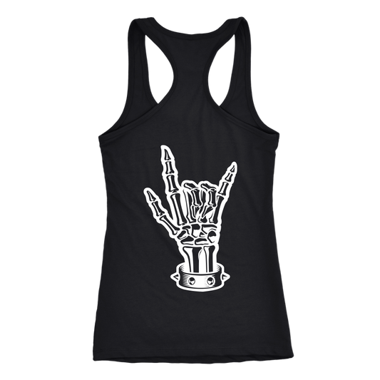BAD ASS HUMAN SKULL ROCK RACERBACK TANK