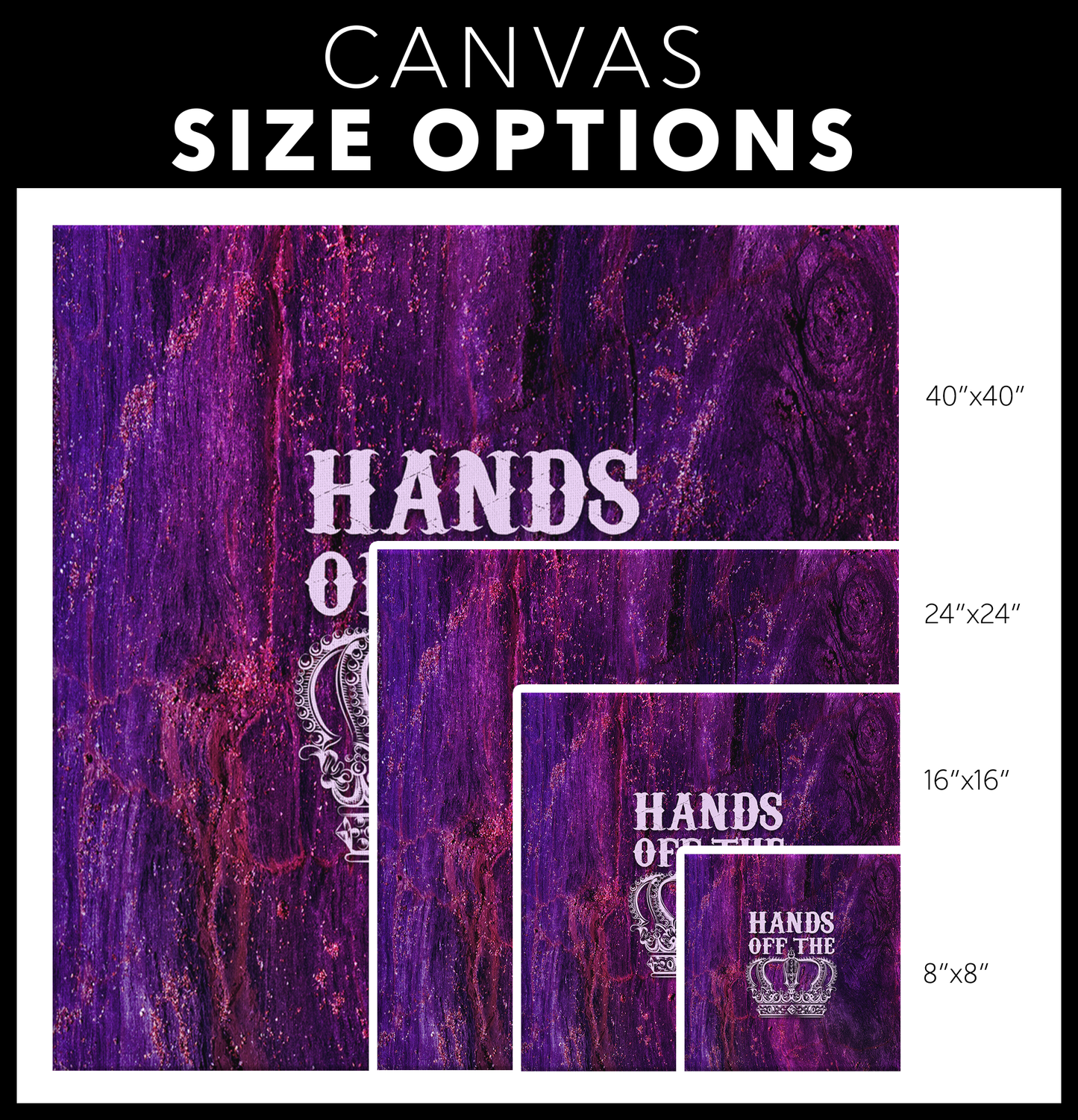 HANDS OFF THE CROWN GALLERY CANVAS WALL ART
