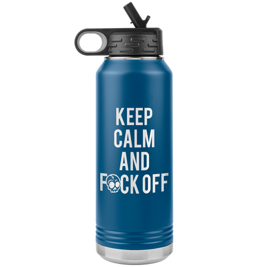 KEEP CALM AND F*CK OFF 32 OZ WATER BOTTLE