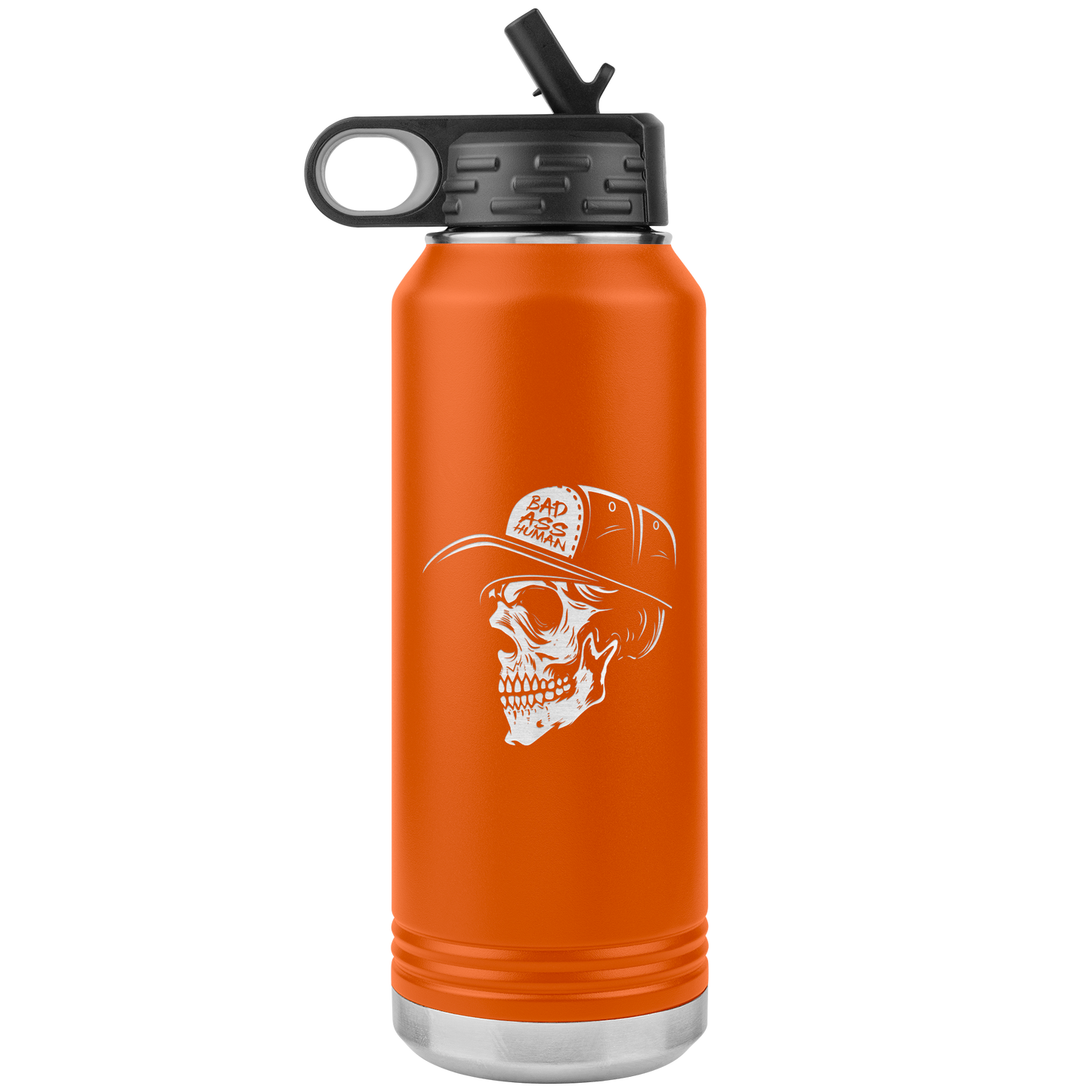 BAD ASS HUMAN SKULL CAP 32 0Z WATER BOTTLE
