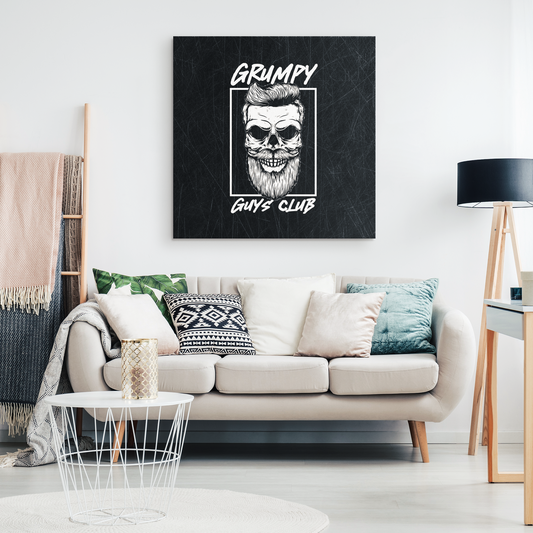 GRUMPY GUYS CLUB SKULL GALLERY CANVAS WALL ART