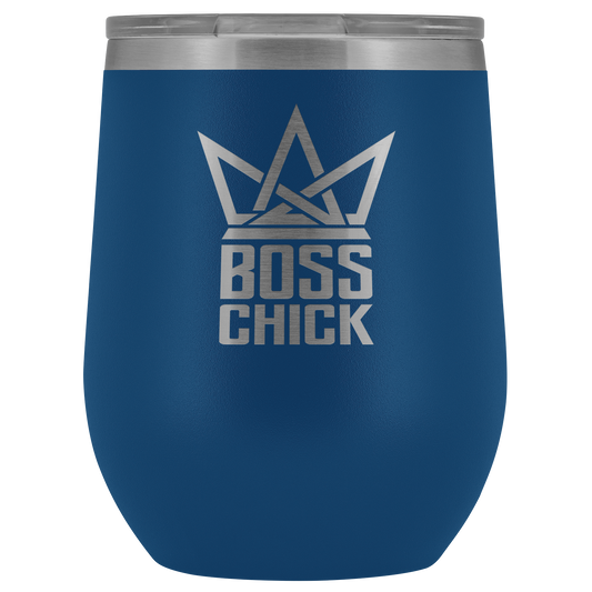 BOSS CHICK WINE TUMBLER