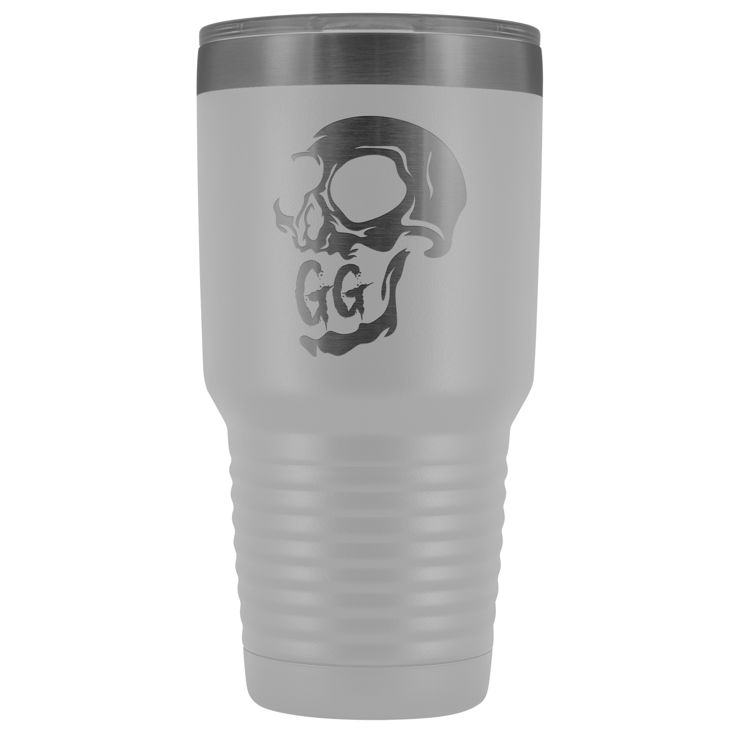 GRUMPY GLORY CREEPY SKULL TUMBLER