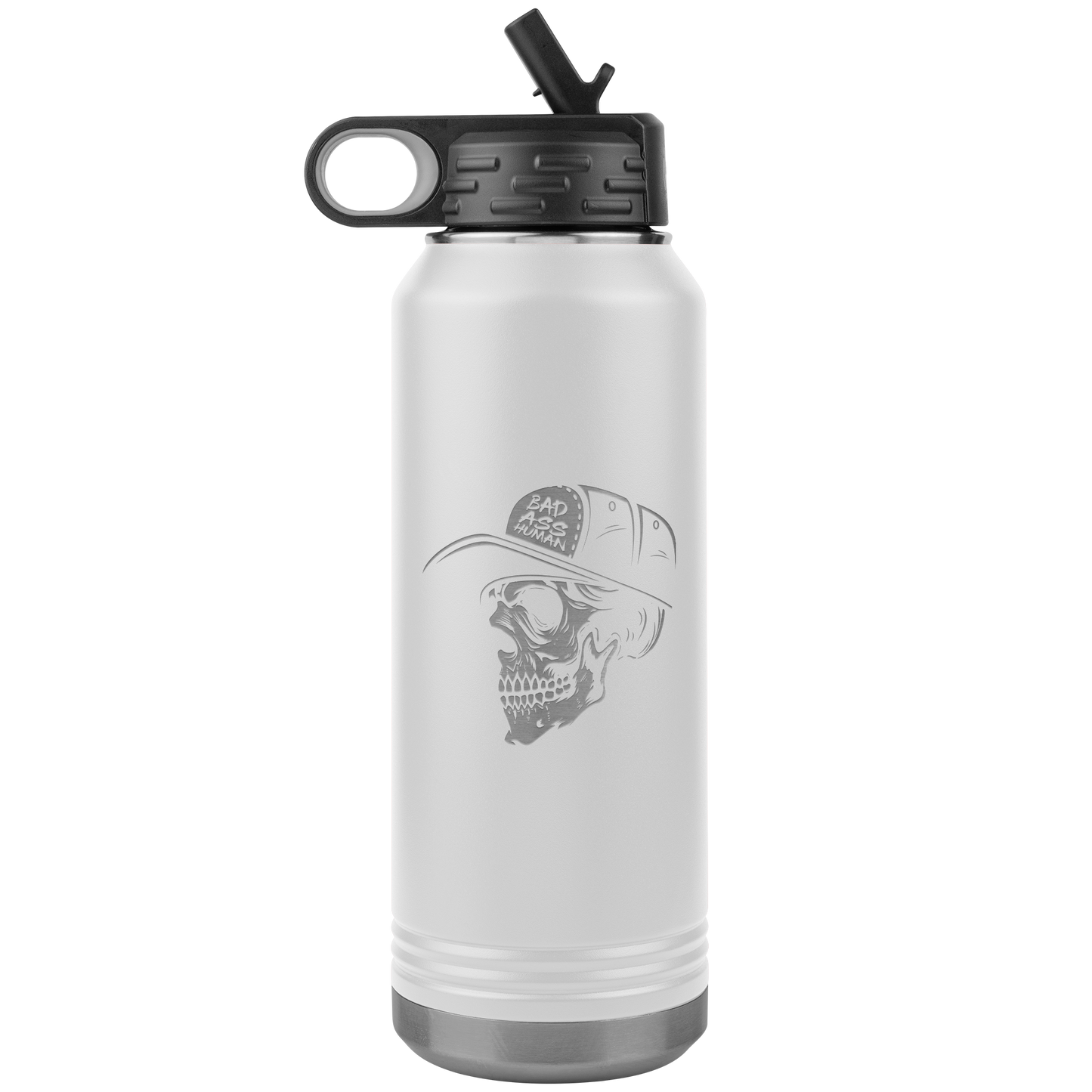 BAD ASS HUMAN SKULL CAP 32 0Z WATER BOTTLE