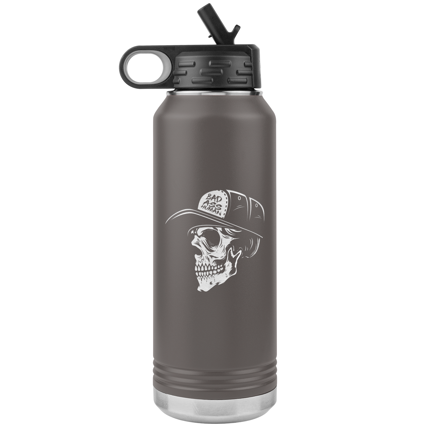 BAD ASS HUMAN SKULL CAP 32 0Z WATER BOTTLE