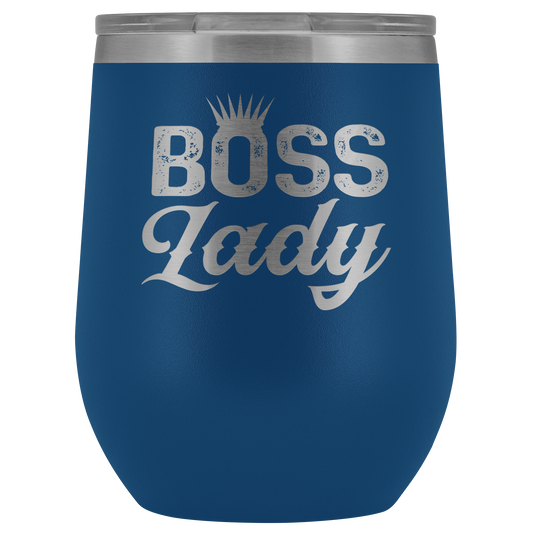 BOSS LADY WINE TUMBLER