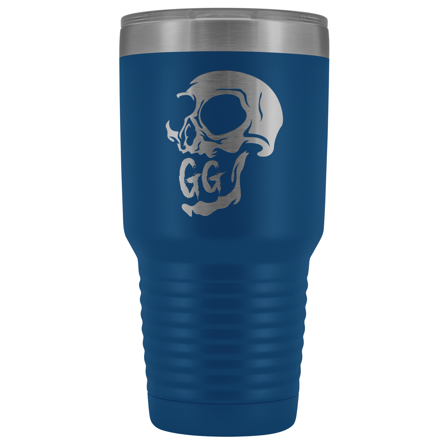 GRUMPY GLORY CREEPY SKULL TUMBLER