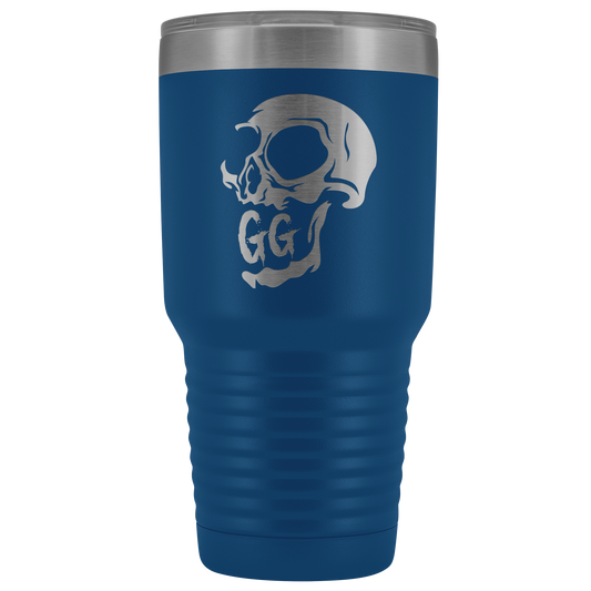 GRUMPY GLORY CREEPY SKULL TUMBLER