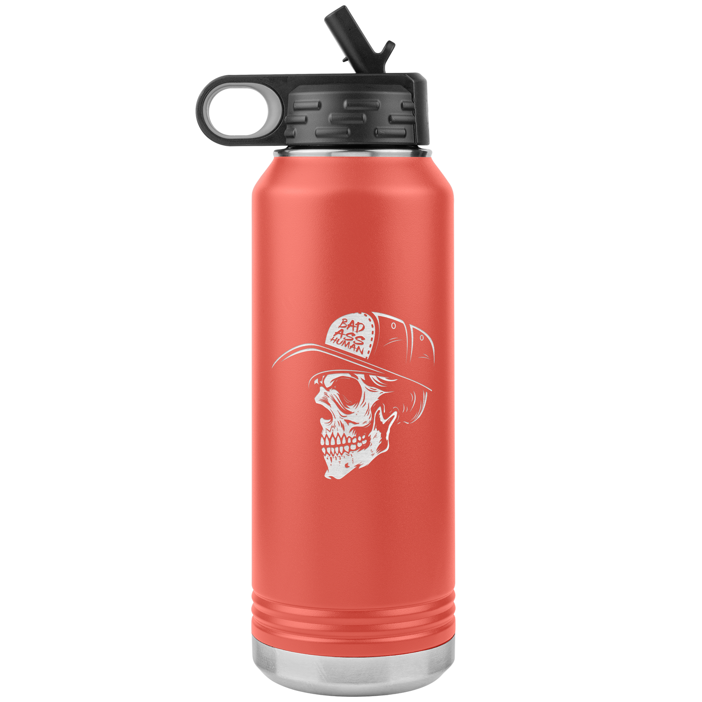 BAD ASS HUMAN SKULL CAP 32 0Z WATER BOTTLE
