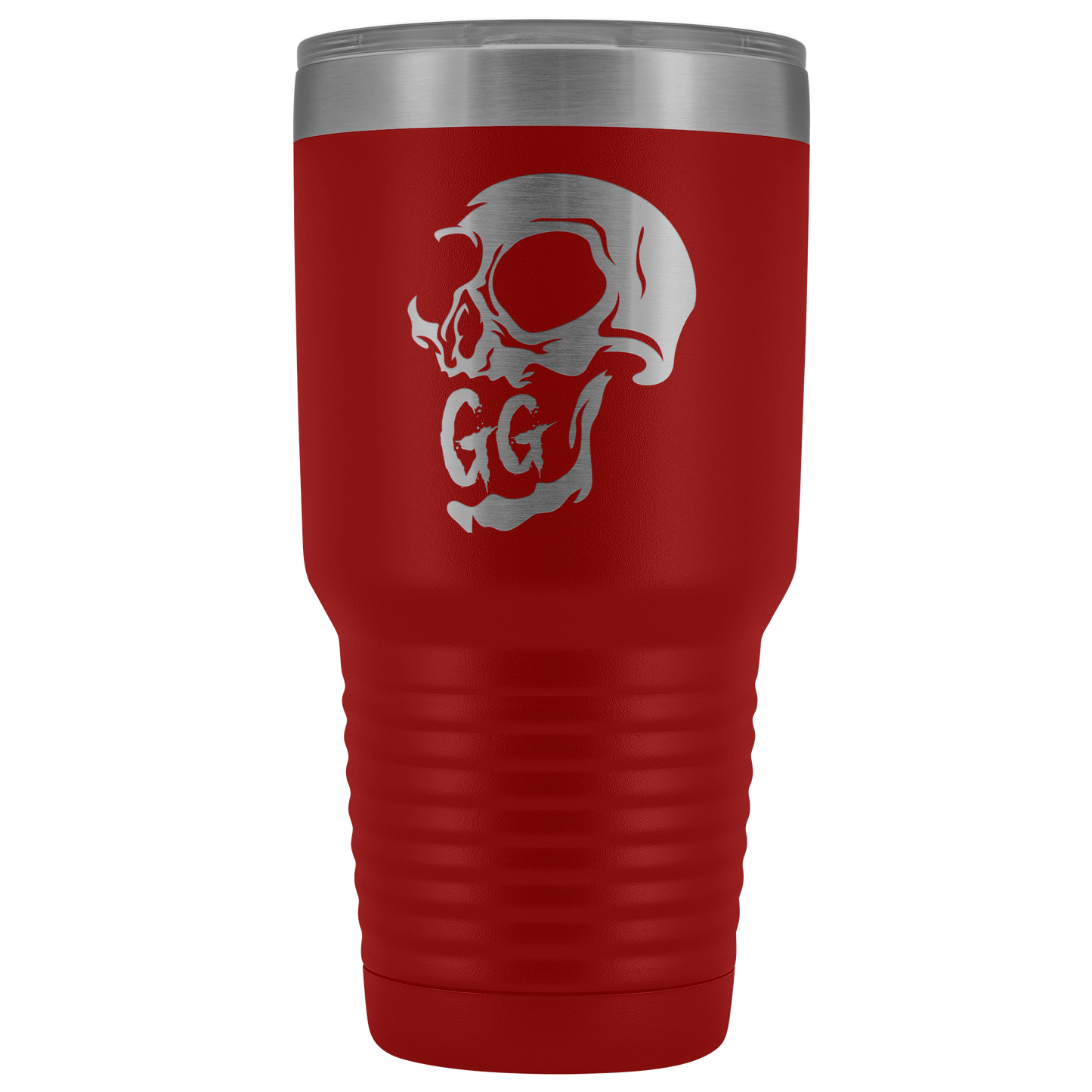 GRUMPY GLORY CREEPY SKULL TUMBLER