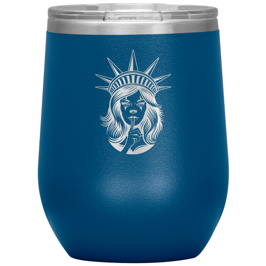 LISTEN TO THE QUEEN WINE TUMBLER