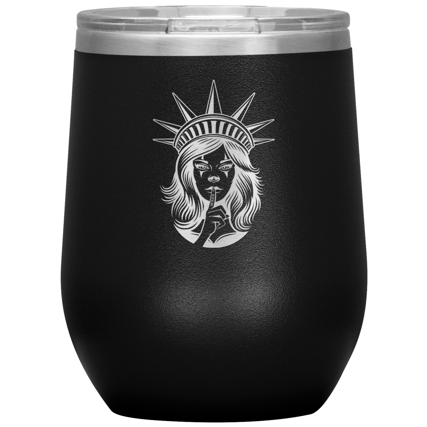 LISTEN TO THE QUEEN WINE TUMBLER