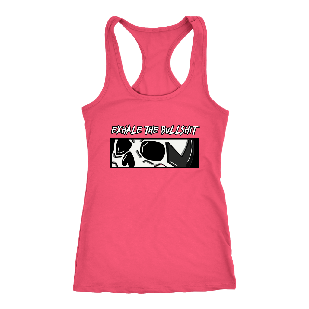 EXHALE THE BULLSHIT Racerback Tank