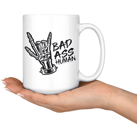 BAD ASS HUMAN SKULL MUG