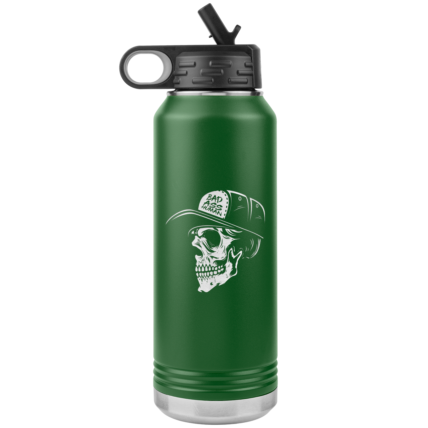 BAD ASS HUMAN SKULL CAP 32 0Z WATER BOTTLE