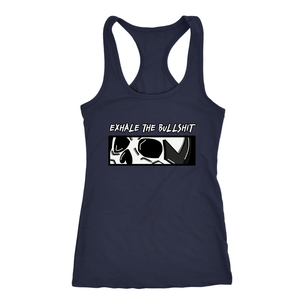EXHALE THE BULLSHIT Racerback Tank