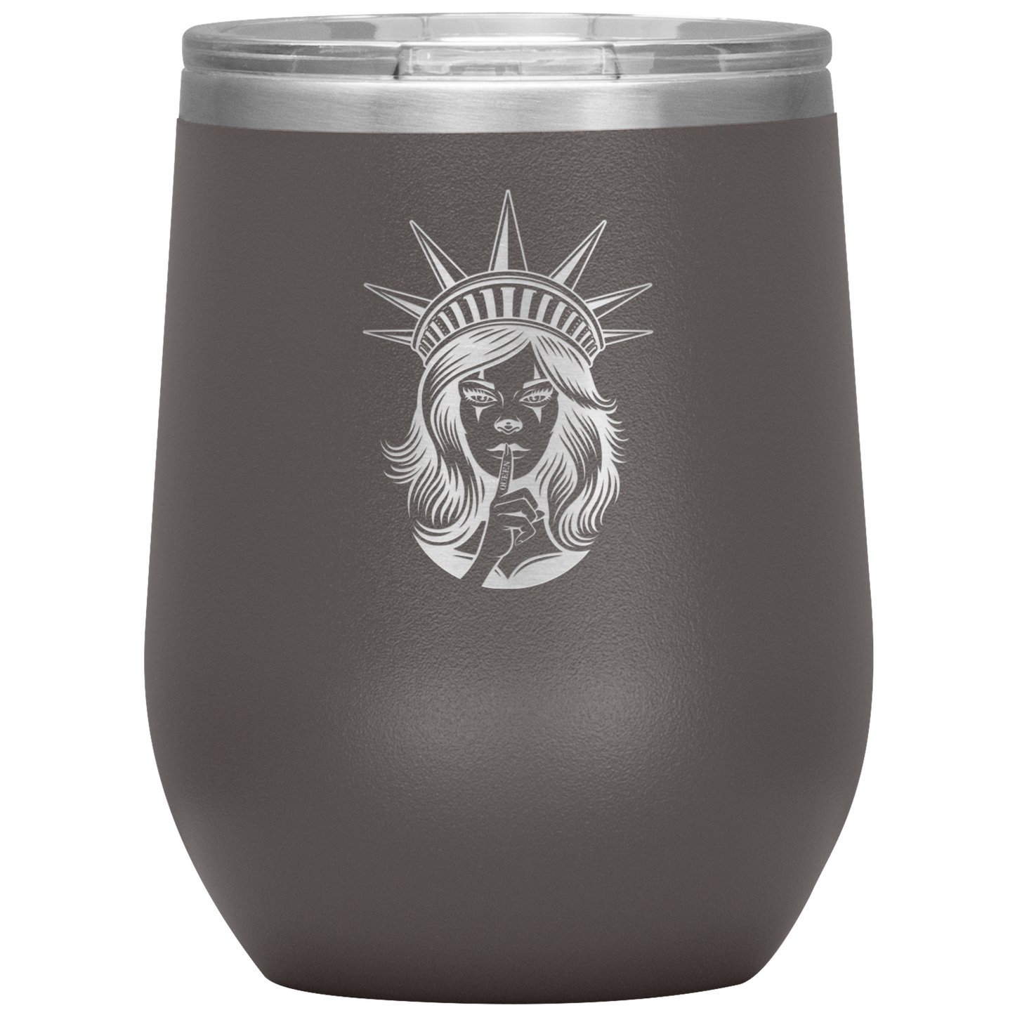 LISTEN TO THE QUEEN WINE TUMBLER