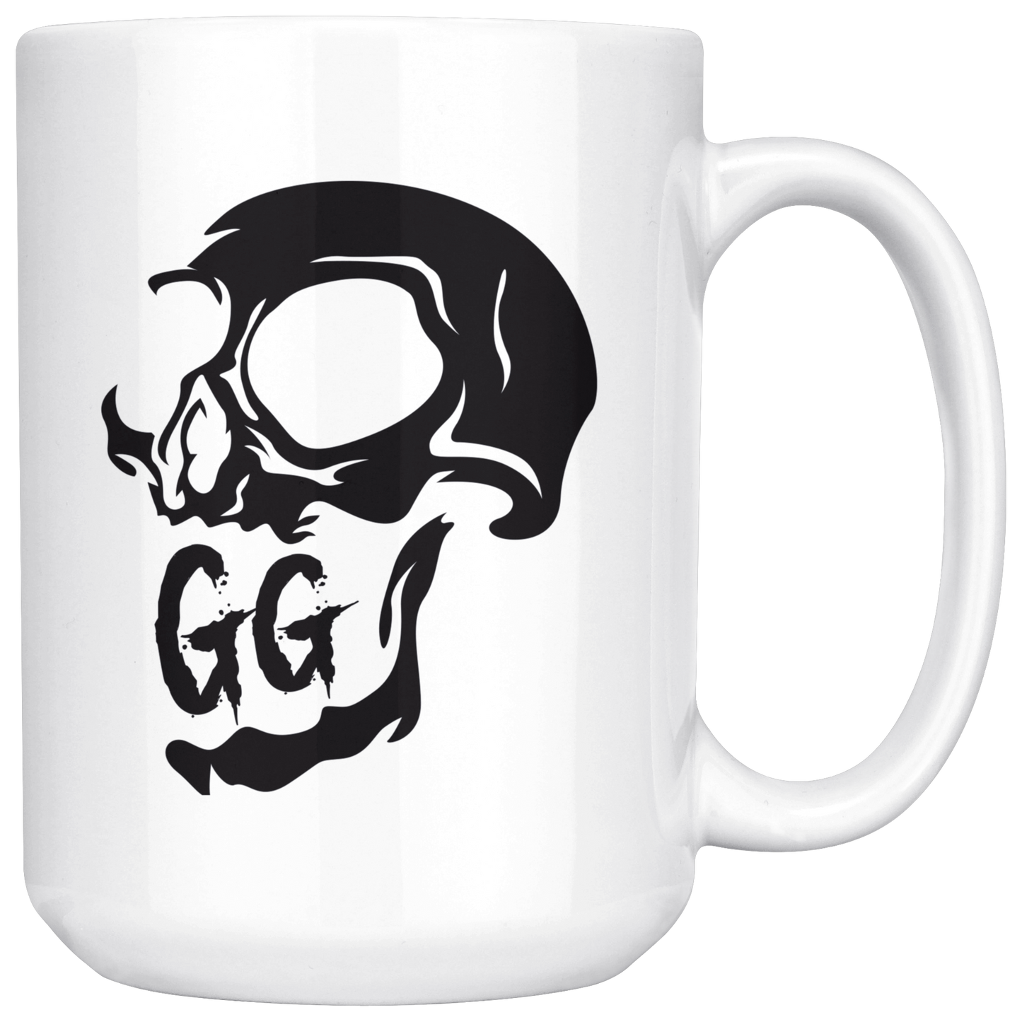 GRUMPY GUY CREEPY SKULL MUG