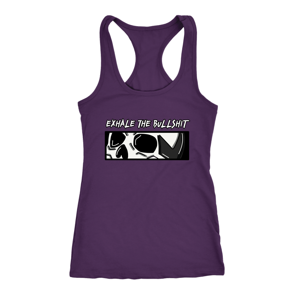 EXHALE THE BULLSHIT Racerback Tank