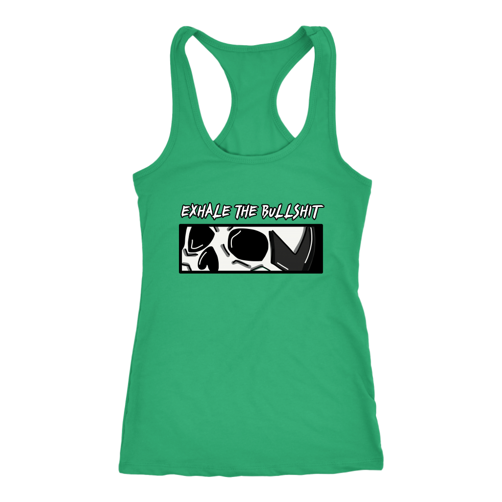 EXHALE THE BULLSHIT Racerback Tank