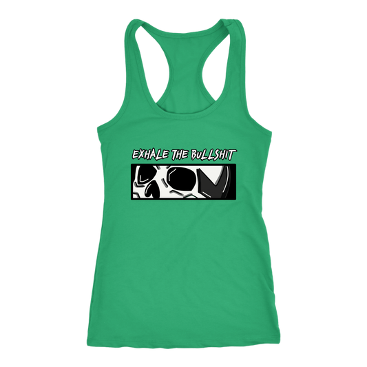 EXHALE THE BULLSHIT Racerback Tank
