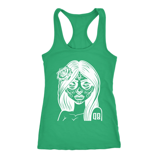 QB CLASSY DAY OF THE DEAD RACERBACK TANK