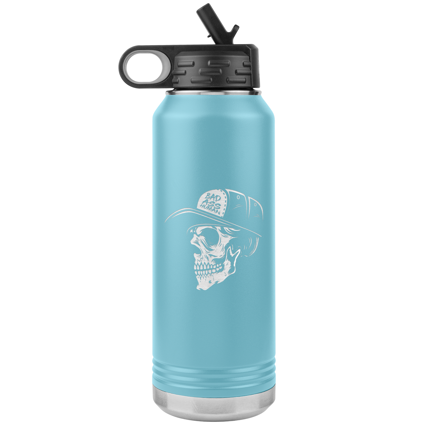 BAD ASS HUMAN SKULL CAP 32 0Z WATER BOTTLE
