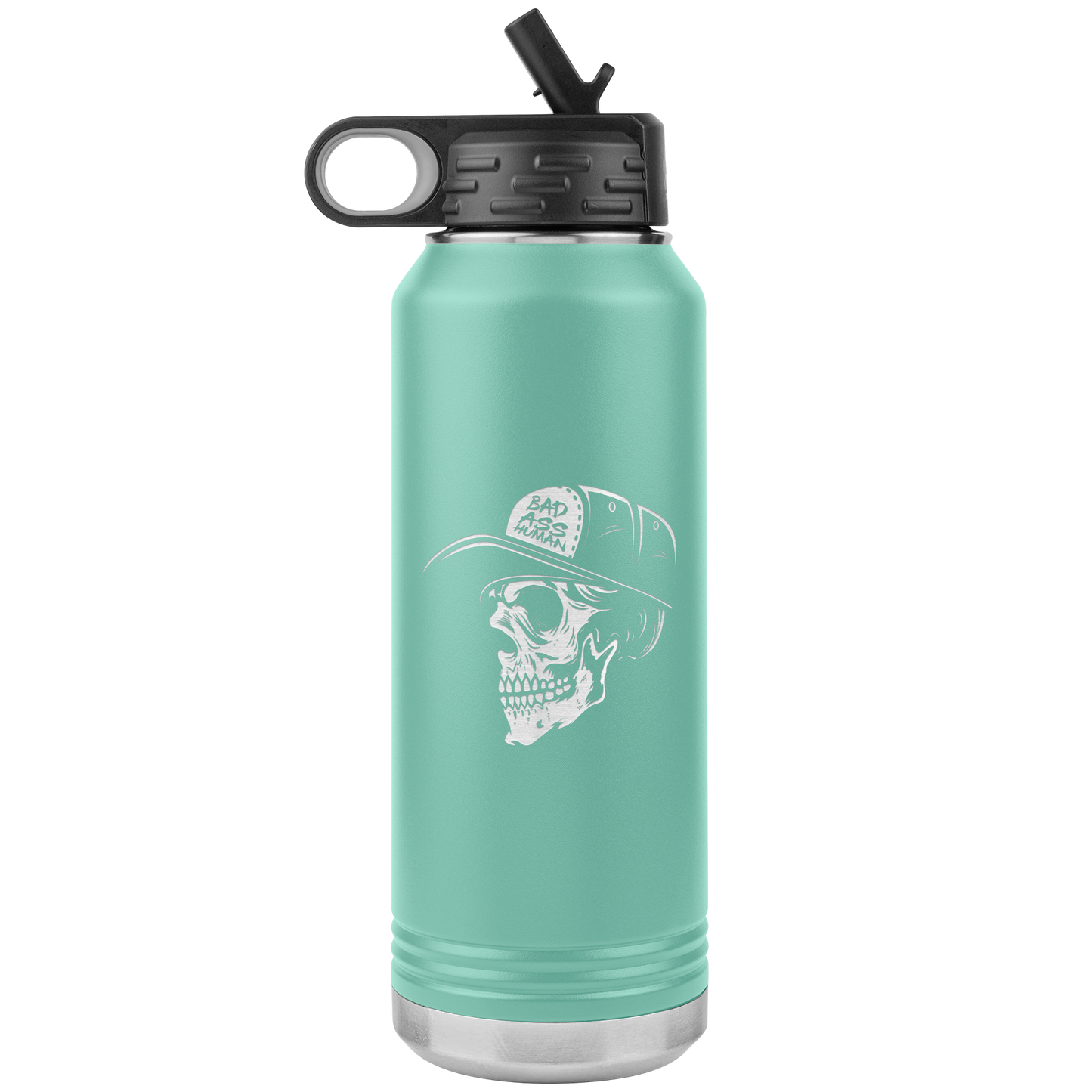 BAD ASS HUMAN SKULL CAP 32 0Z WATER BOTTLE
