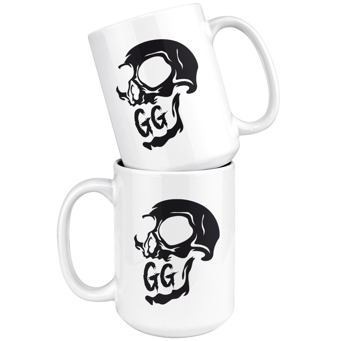 GRUMPY GUY CREEPY SKULL MUG