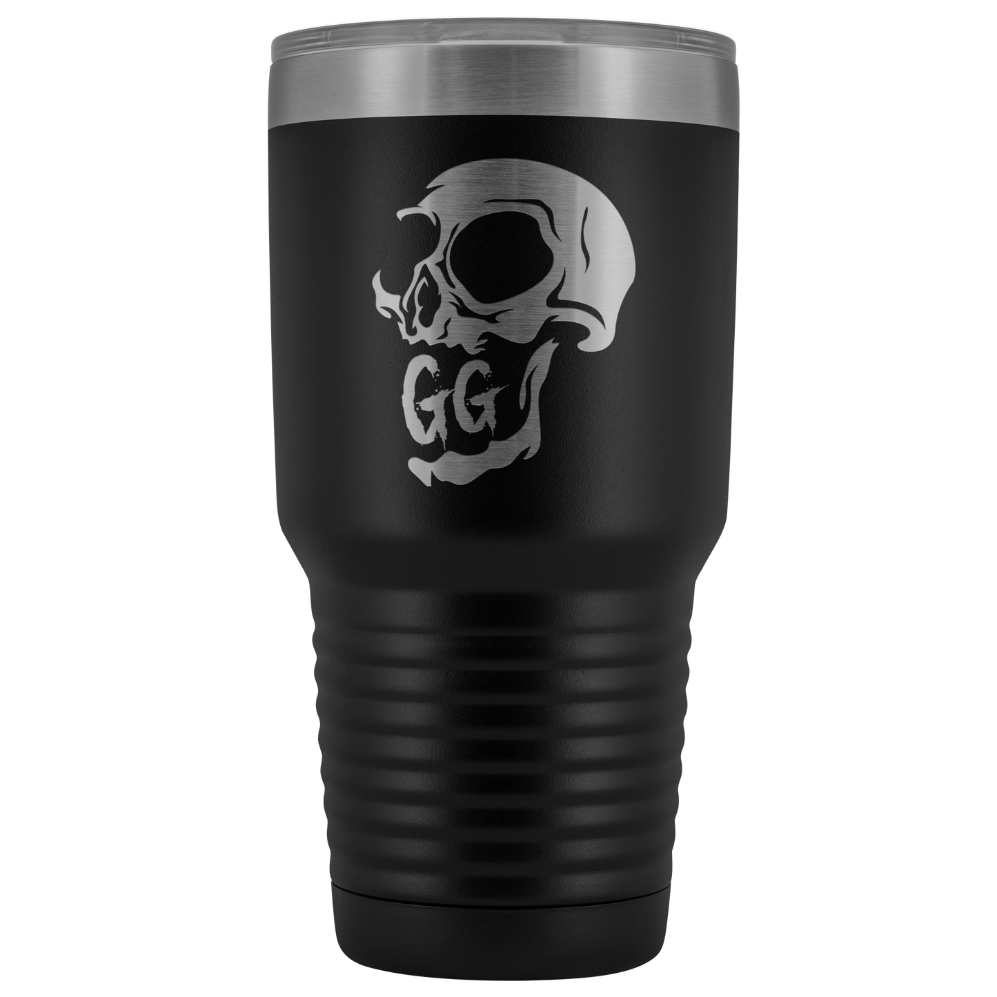 GRUMPY GLORY CREEPY SKULL TUMBLER