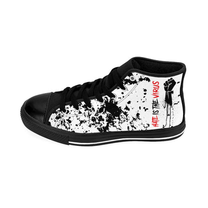 HATE IS THE VIRUS Men's High Top Sneakers