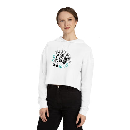 BAD ASS HUMAN SKULL Cropped Hooded Sweatshirt