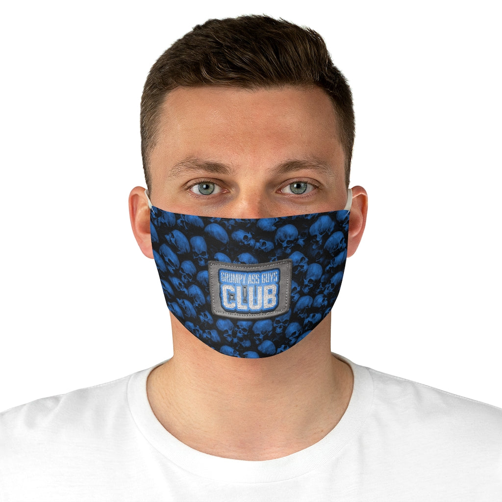 GRUMPY ASS GUYS CLUB BLUE SKULL Fabric Face Mask